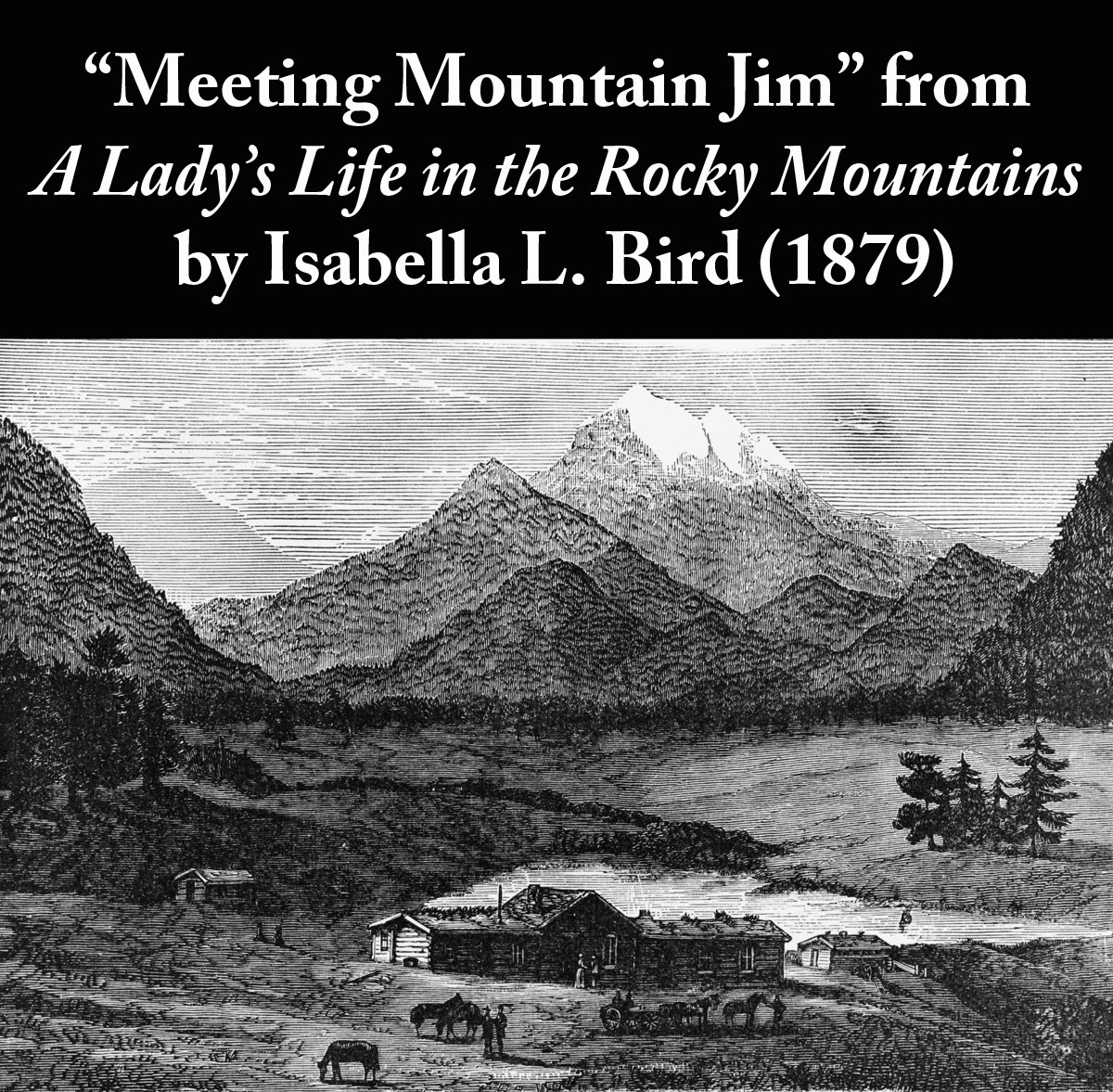Meeting Mountain Jim from A Lady's Life in the Rocky Mountains by Isabella L. Bird (1879)